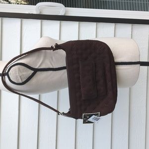 NWT Vera Bradley Espresso Quilted Shoulder Bag